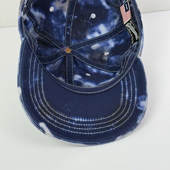 HUF SKATEBOARD CREW SPOT DYED BLUE MENS ADJUSTABLE STRAPBACK SPORT HAT 6 Panel - Picture 9 of 12